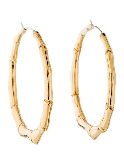 gucci bee earing|gucci bamboo hoop earrings.